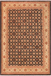 handmade Transitional Kafkaz Brown Beige Hand Knotted RECTANGLE 100% WOOL area rug 9 x 12